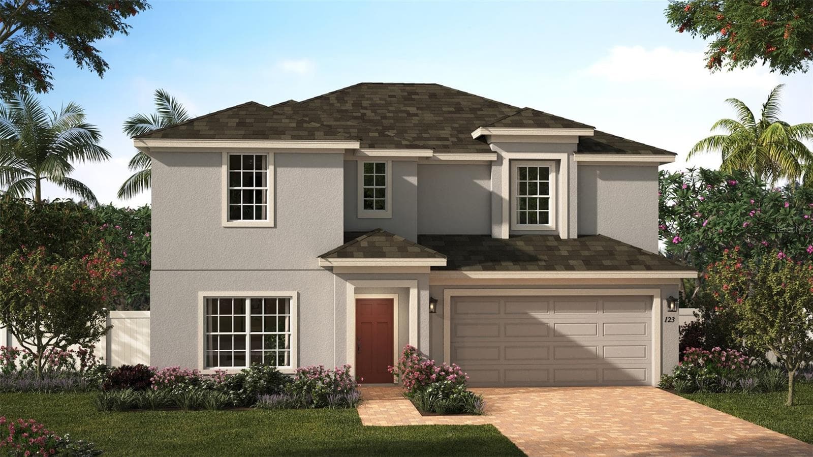 Front Exterior Rendering - 460 LEMONGRASS RD, MINNEOLA