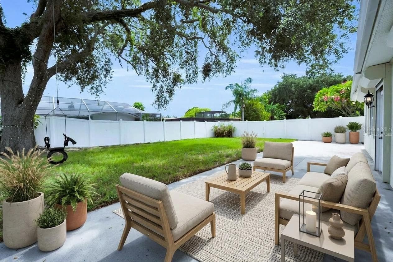 Virtually Staged Backyard Patio - 13760 87TH PL, SEMINOLE