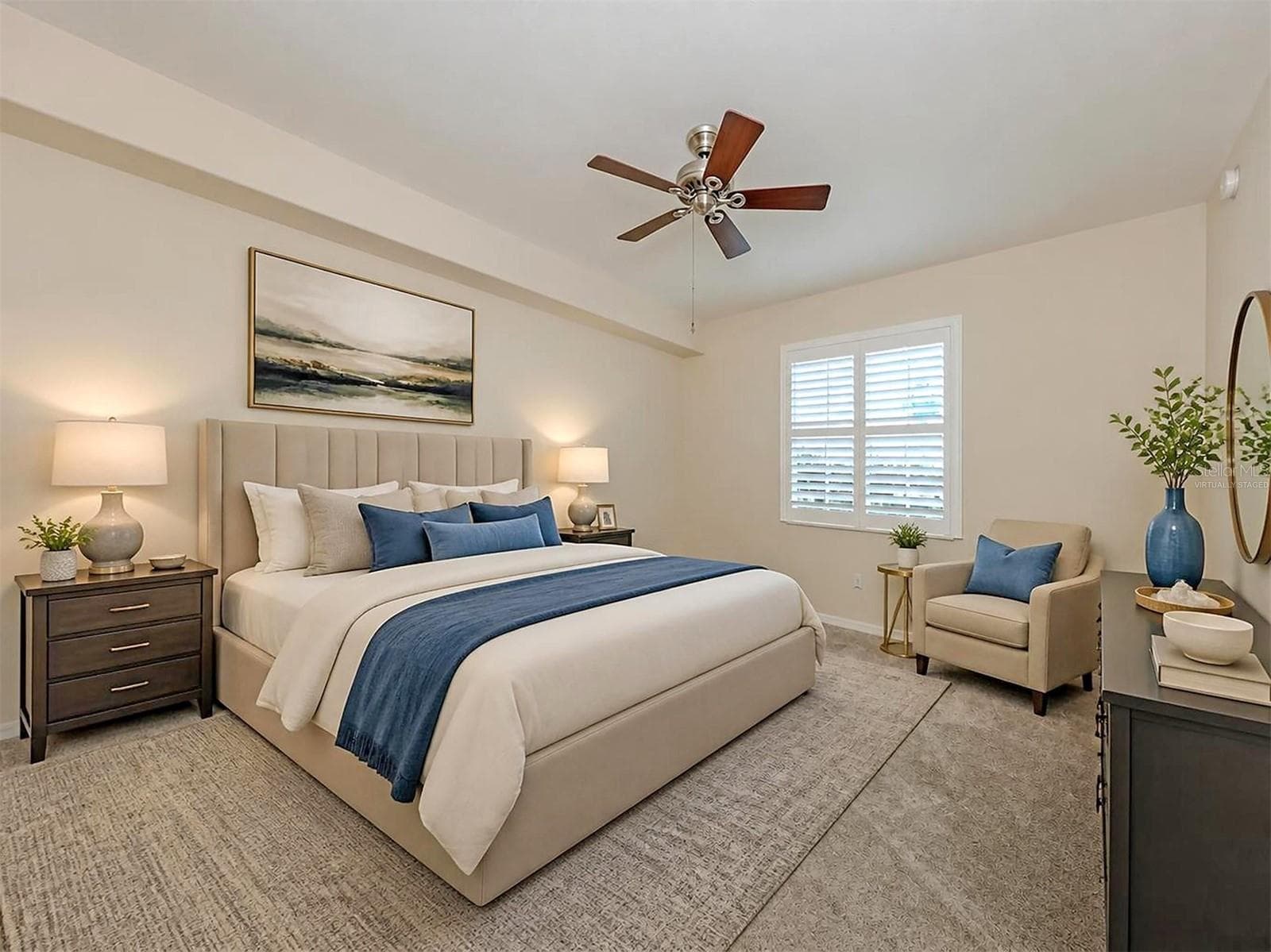 Virtually Staged Primary Bedroom - 940 COOPER ST #202, VENICE