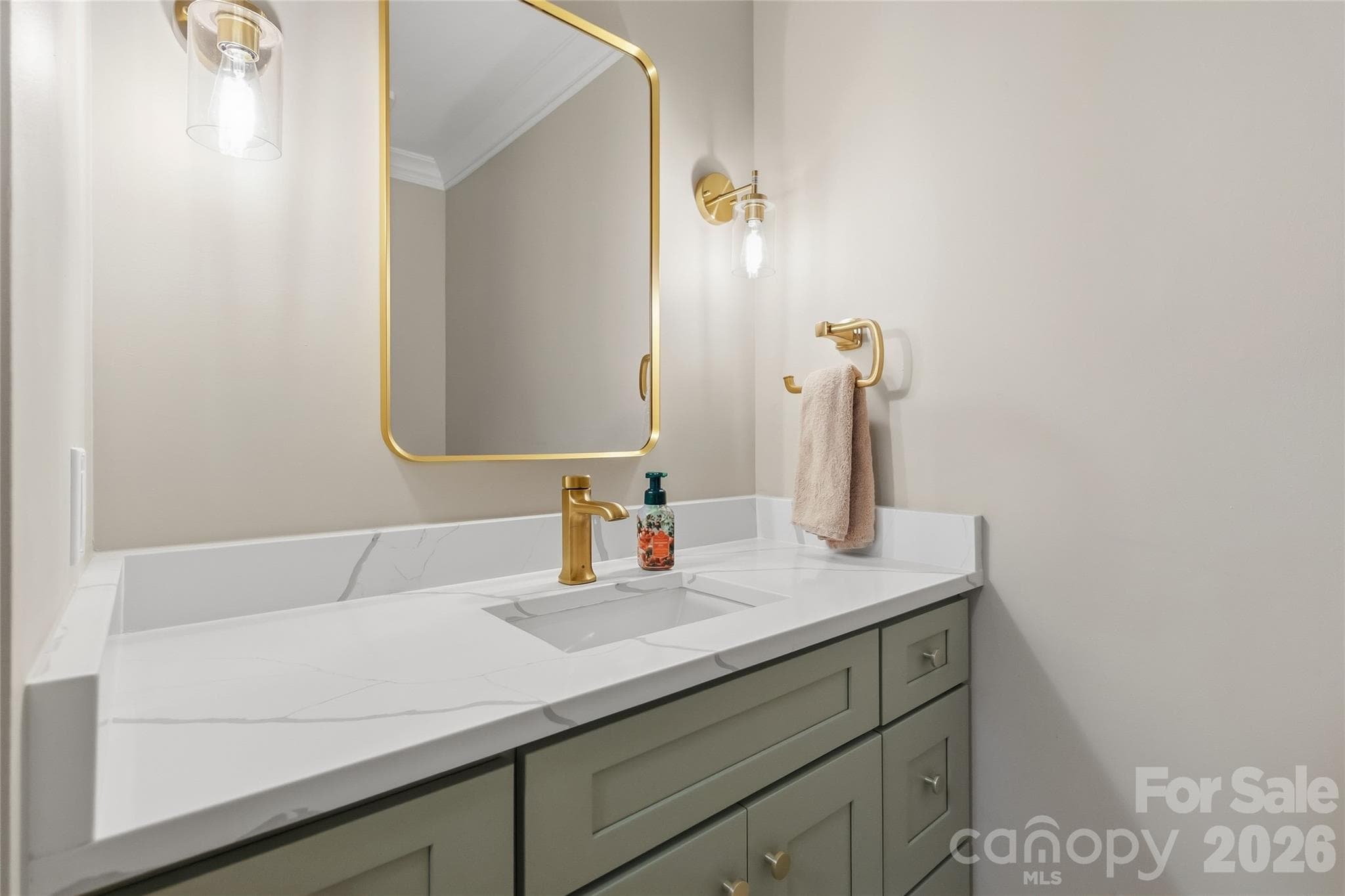 Updated 1/2 bath on the main level - 9414 Tillot Drive, Matthews