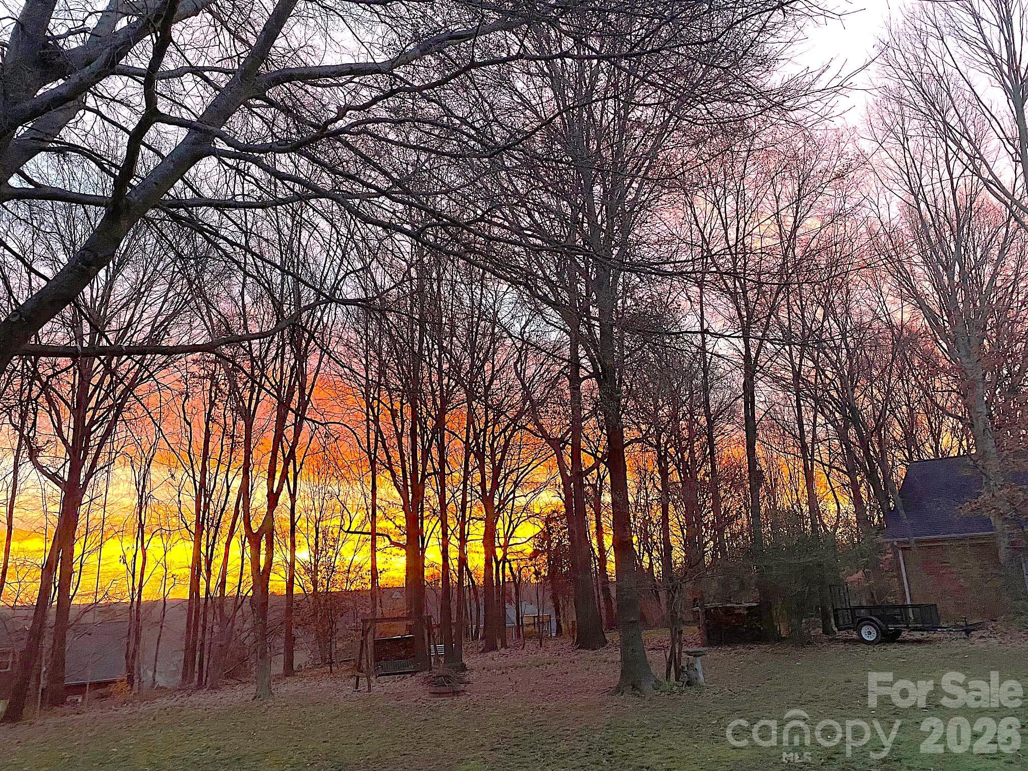 Sunrise view from the back of this lovely home. - 1312 Bennington Drive NW, Concord