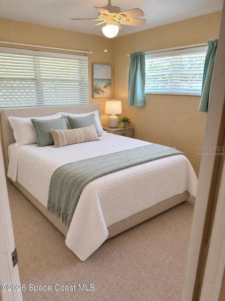Virtually Staged Bedroom - 236 WOODLAND AVE #1, COCOA BEACH