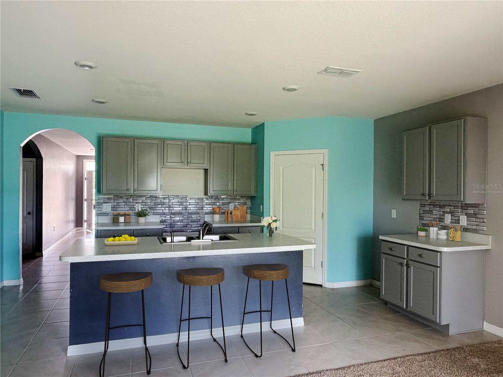 Virtually Staged Kitchen - 160 OLD MILL POND RD, EDGEWATER