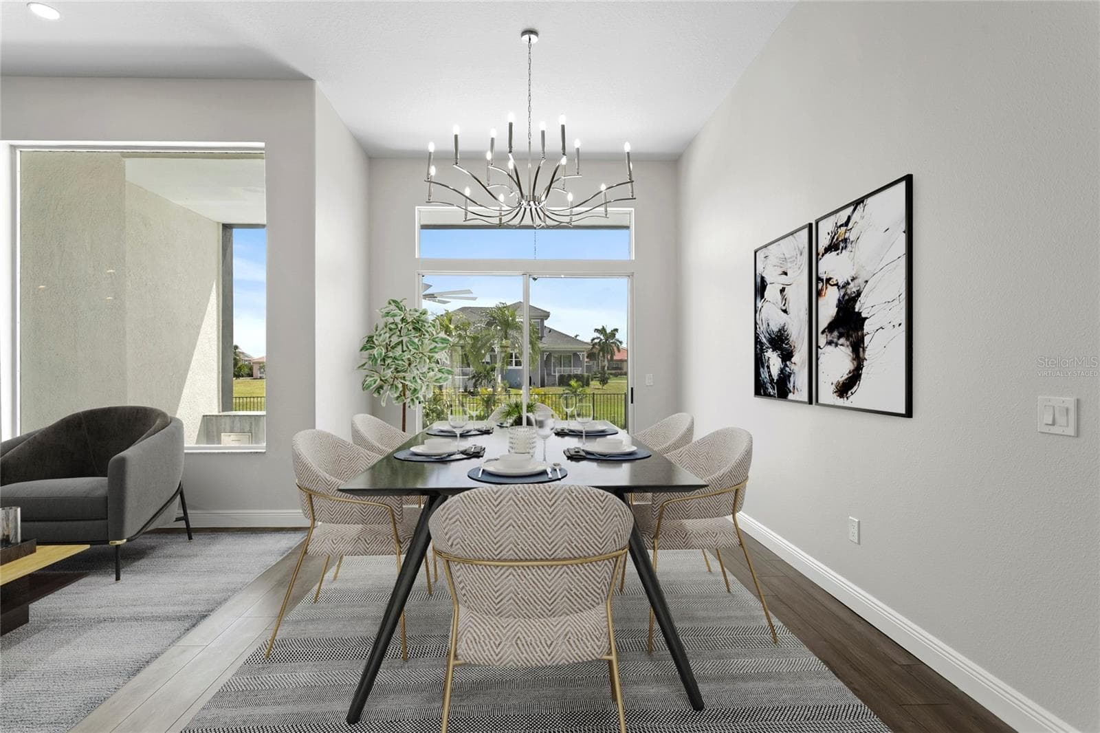 Virtually staged dining room. - 6402 RUBIA CIR, APOLLO BEACH