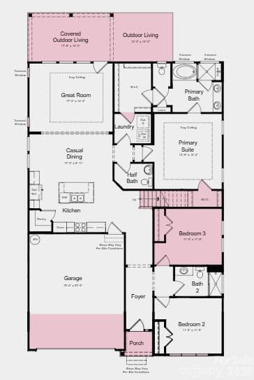 Additional Highlights Include: additional windows at great room, door from primary closet to laundry room, and 4' garage extension. - 17023 Walker Wylie Drive, Charlotte
