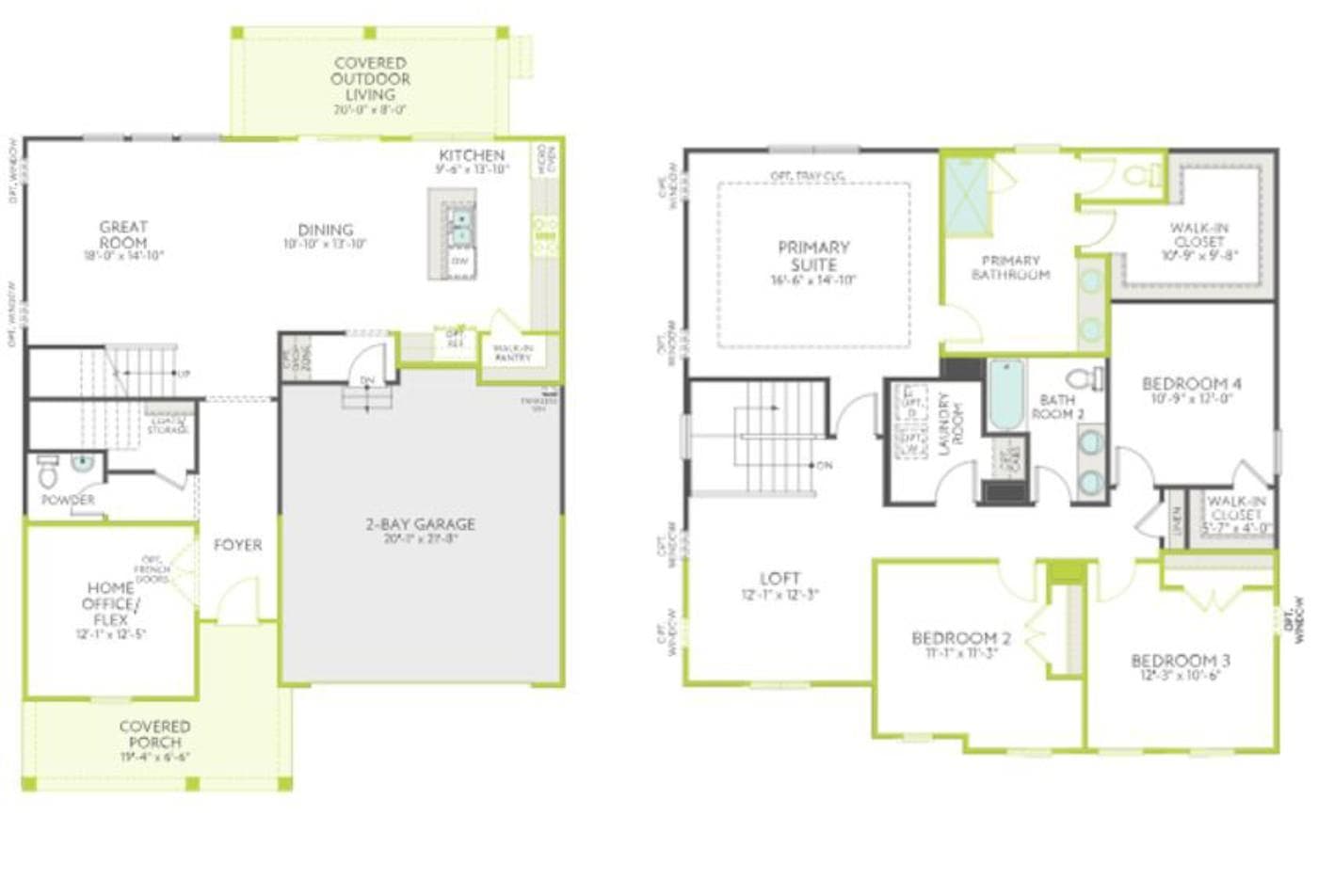 Builder Floor Plan - 8226 Franklin Trail Street, Mint Hill