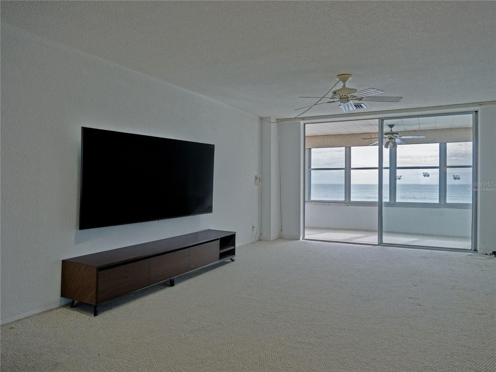Virtually Staged Living room - 7000 BEACH PLZ #202, ST PETE BEACH