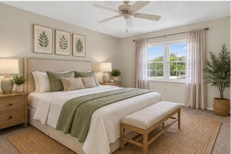Primary suite virtually staged - 101 N GRANDVIEW ST #203, MOUNT DORA