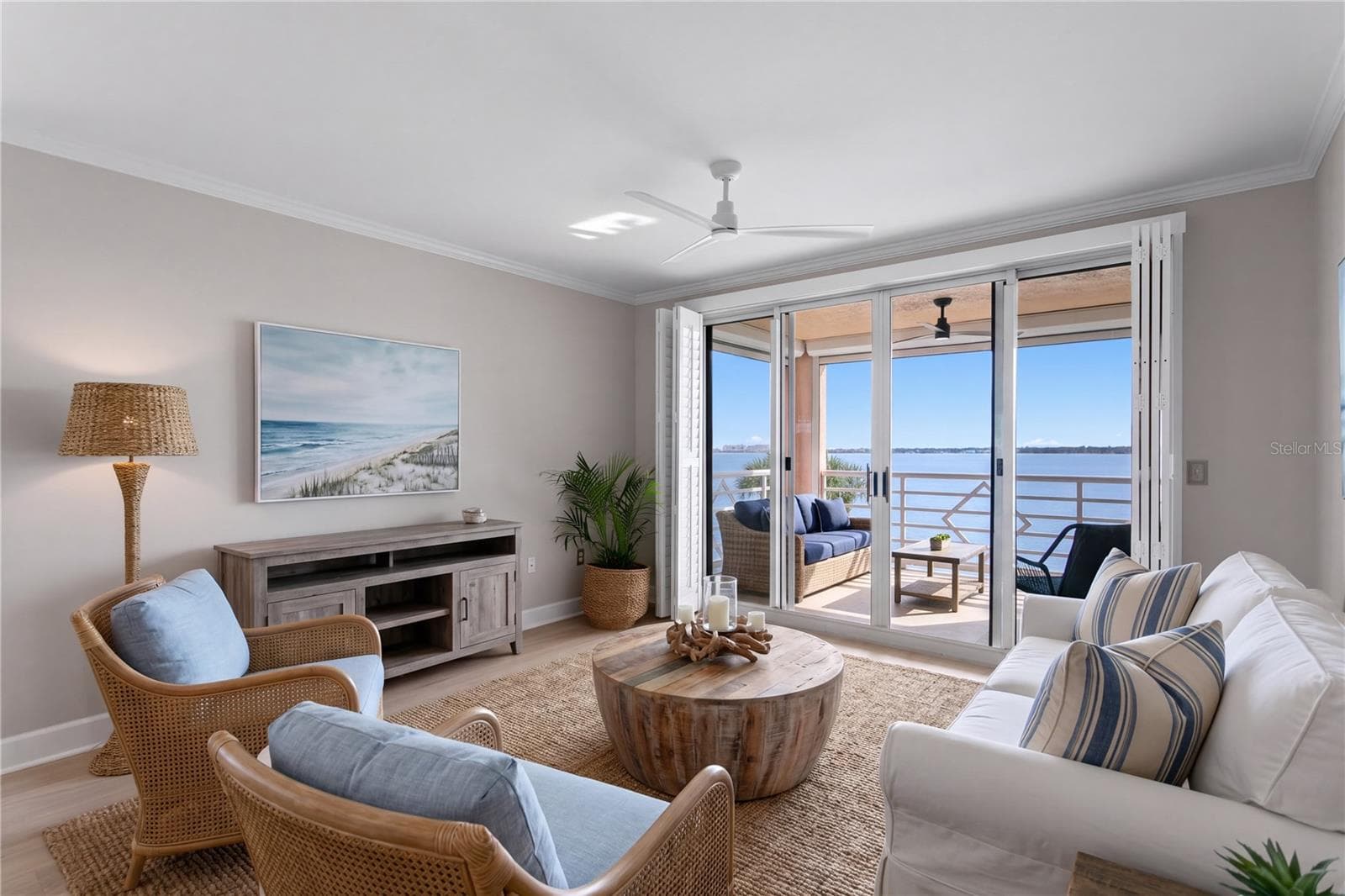Staged Living Room - 4961 BACOPA LN S #201, ST PETERSBURG