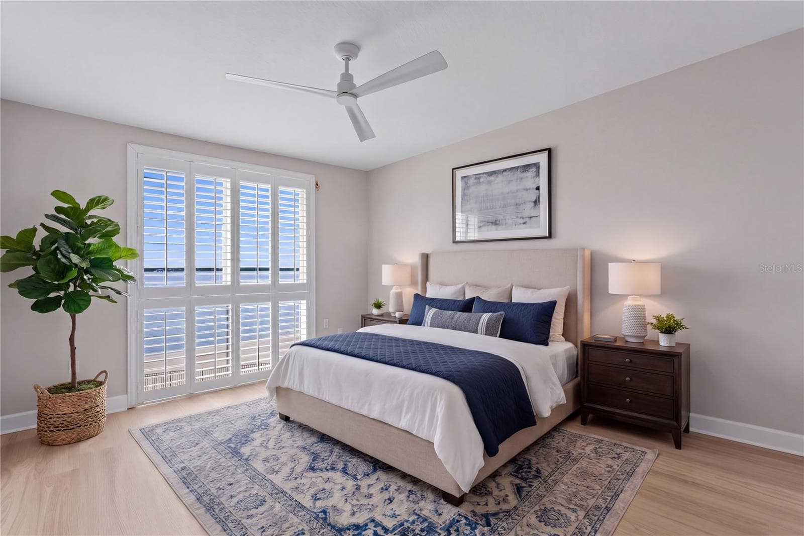 Staged Primary Bedroom - 4961 BACOPA LN S #201, ST PETERSBURG