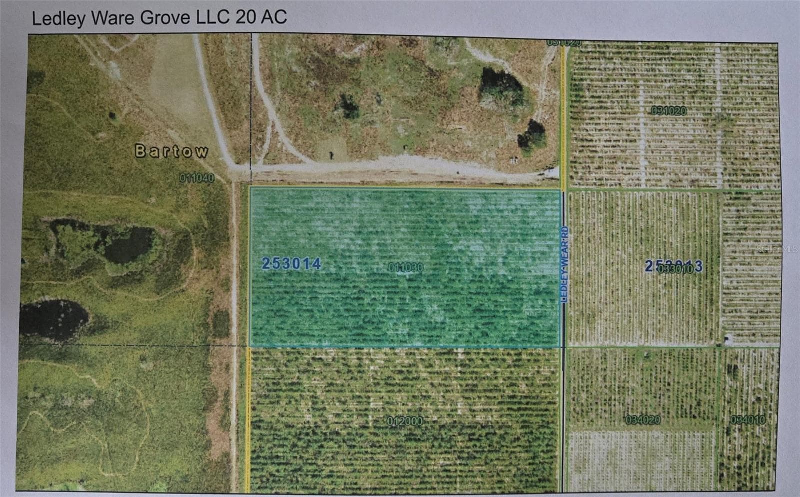 Lot 2 Apprx 20 Acre - Lot 1 & 2 LEDLY WEAR RD, BARTOW