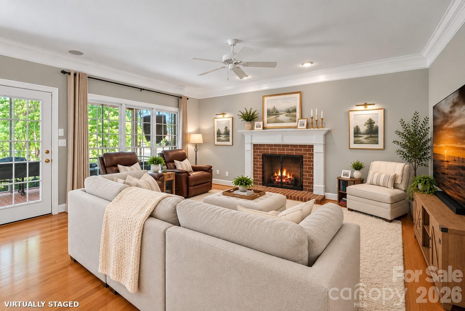 Brand new Benjamin Moore Calm throughout most of downstairs. Virtually staged. - 2401 Flagstick Drive, Matthews