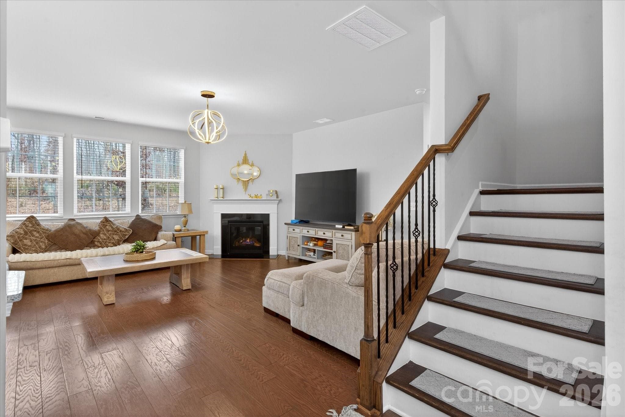 Stairway-Family Rm - 13017 Cinnamon Fern Lane, Mint Hill