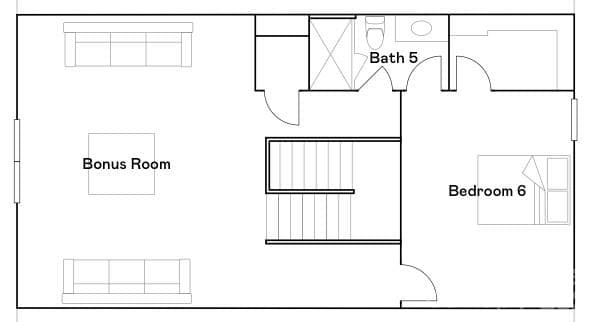 Builder Floorplan - 3rd Level - 299 Hamptons Cove Road, Troutman