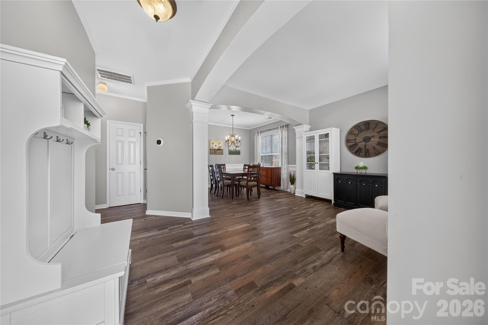 Walking into the entryway you have a direct view into the front sitting room and dining room - 5725 Lindley Crescent Drive, Indian Trail