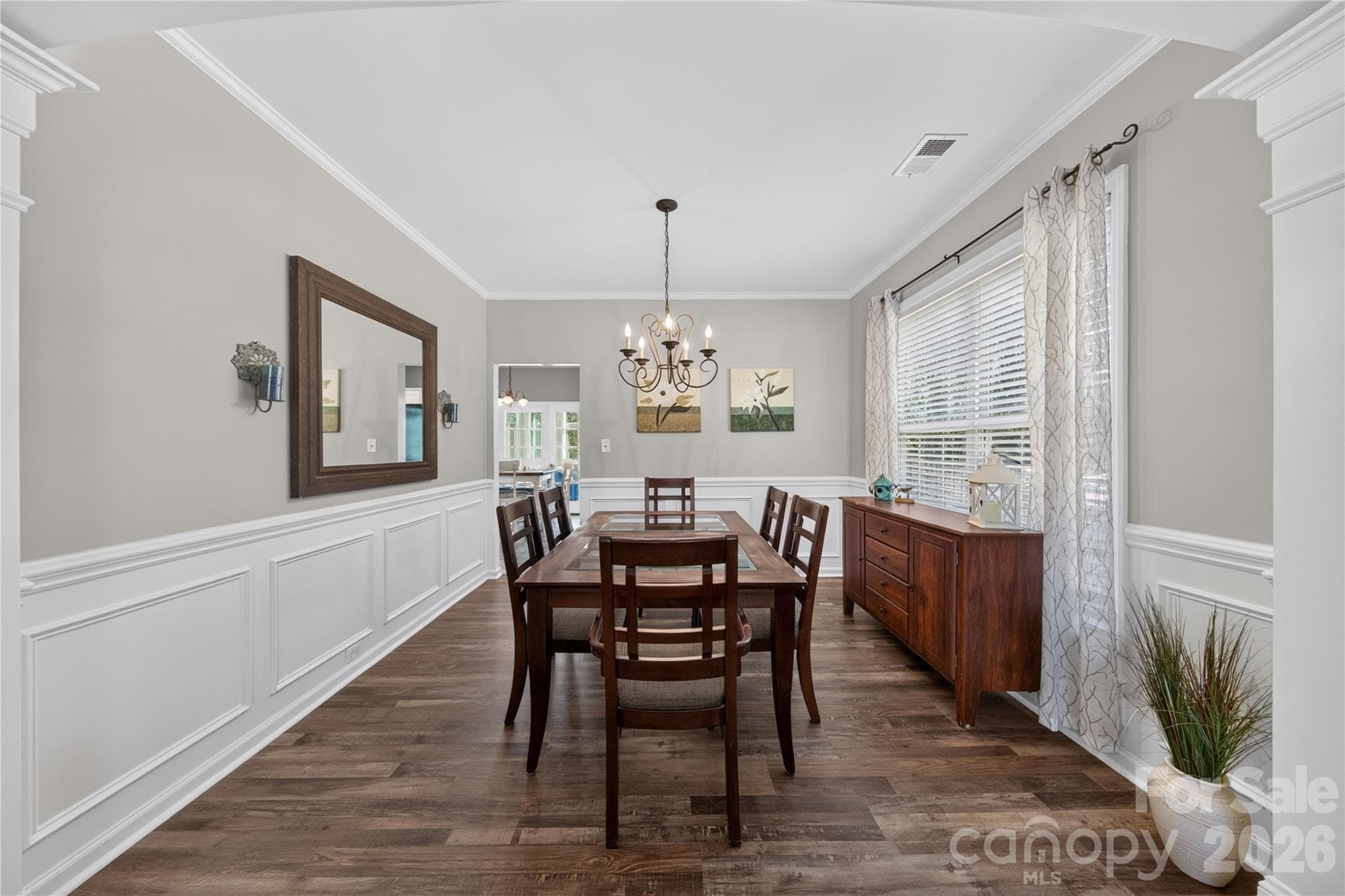 Dining Room with large double window - 5725 Lindley Crescent Drive, Indian Trail