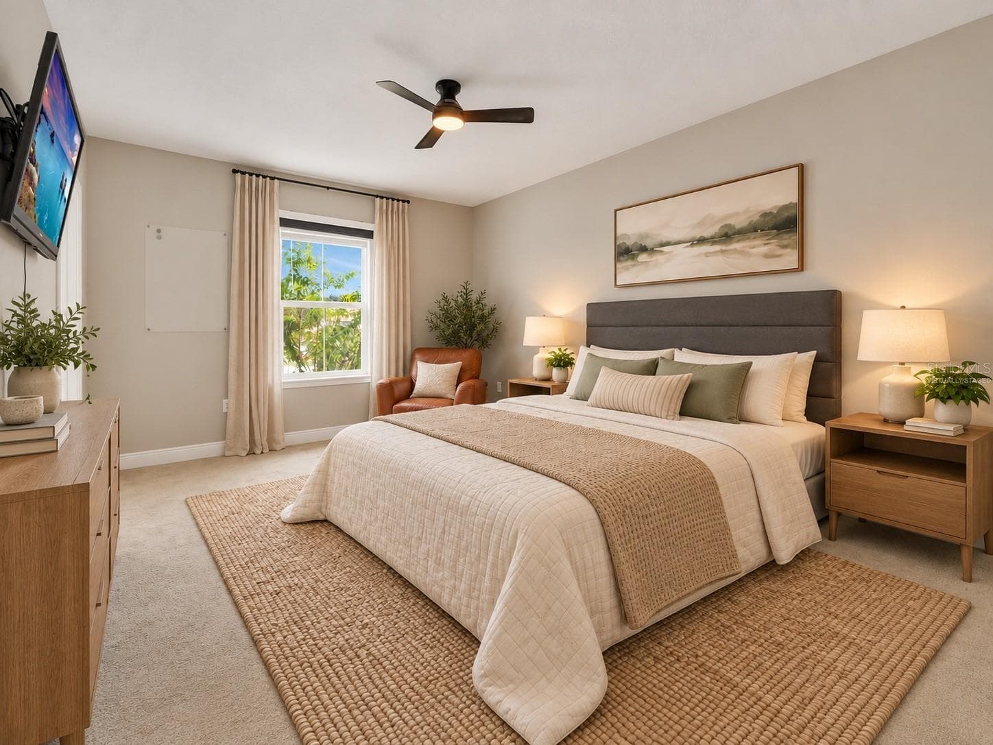 Virtually Staged Primary Bedroom - 3113 VIA OTERO DR, KISSIMMEE