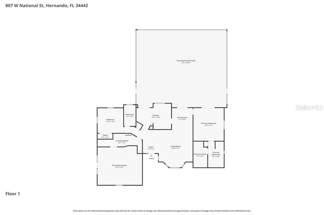 Single Family Residence at 807 W National ST, HERNANDO FL 34442, Hernando, photo 7 of 65
