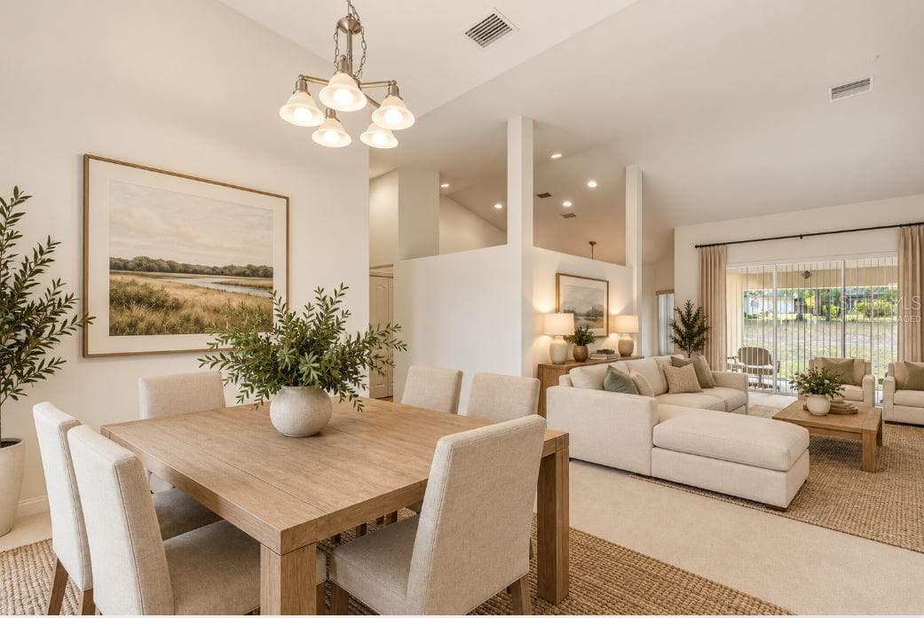 Virtually staged dining room. - 2820 E NEWHAVEN ST, INVERNESS