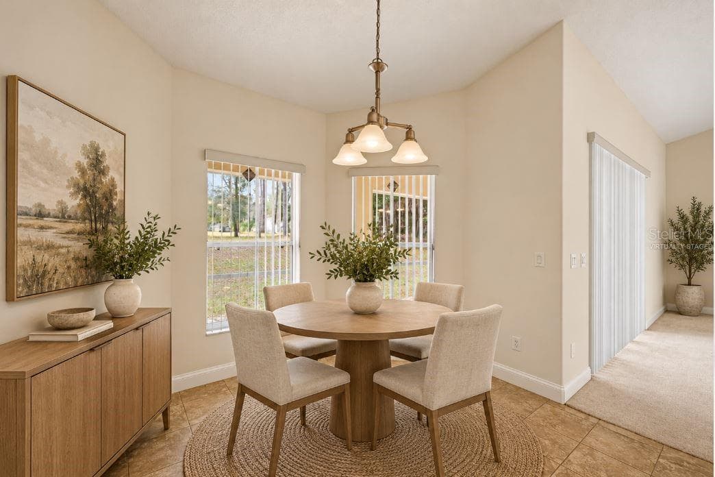 Virtually staged breakfast nook. - 2820 E NEWHAVEN ST, INVERNESS