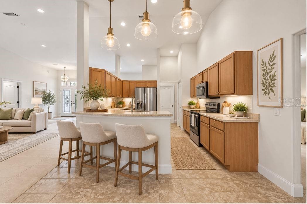 Virtually staged kitchen. - 2820 E NEWHAVEN ST, INVERNESS