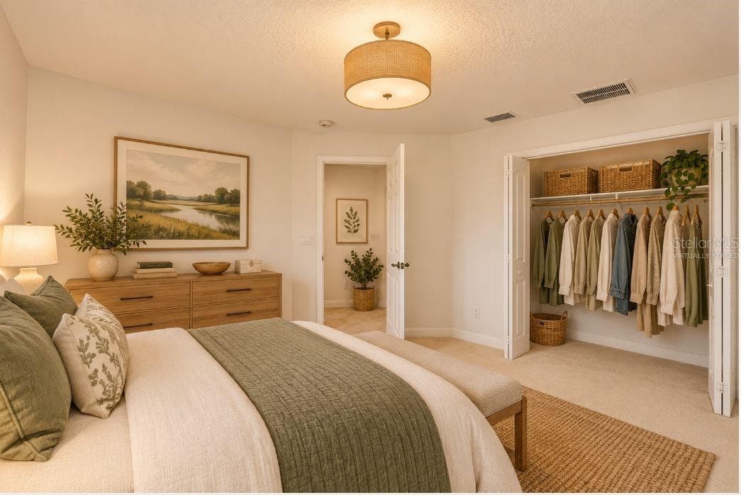 Virtually staged master bedroom. - 2820 E NEWHAVEN ST, INVERNESS