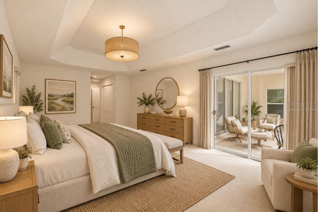 Virtually staged master bedroom. - 2820 E NEWHAVEN ST, INVERNESS