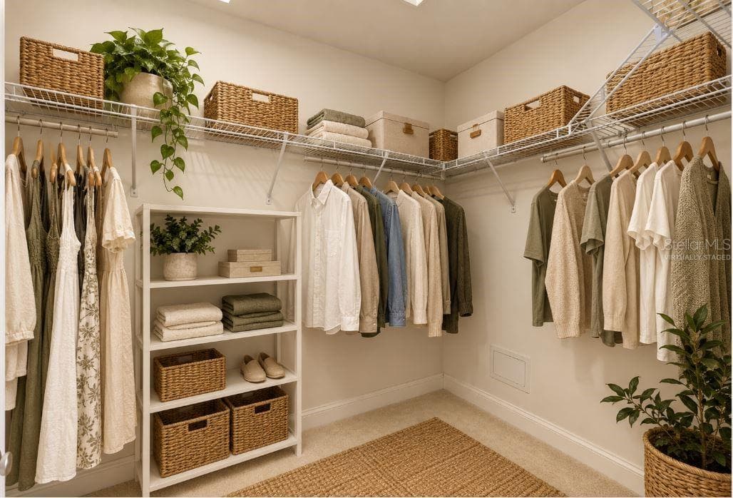 Virtually staged master closet. - 2820 E NEWHAVEN ST, INVERNESS
