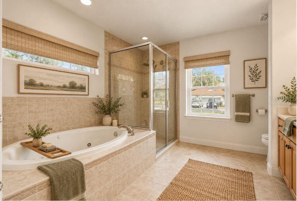 Virtually staged master bathroom. - 2820 E NEWHAVEN ST, INVERNESS