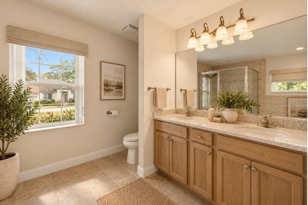 Virtually staged master bathroom. - 2820 E NEWHAVEN ST, INVERNESS