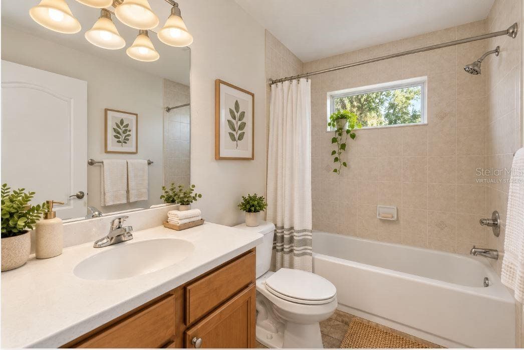 Virtually staged guest bathroom. - 2820 E NEWHAVEN ST, INVERNESS