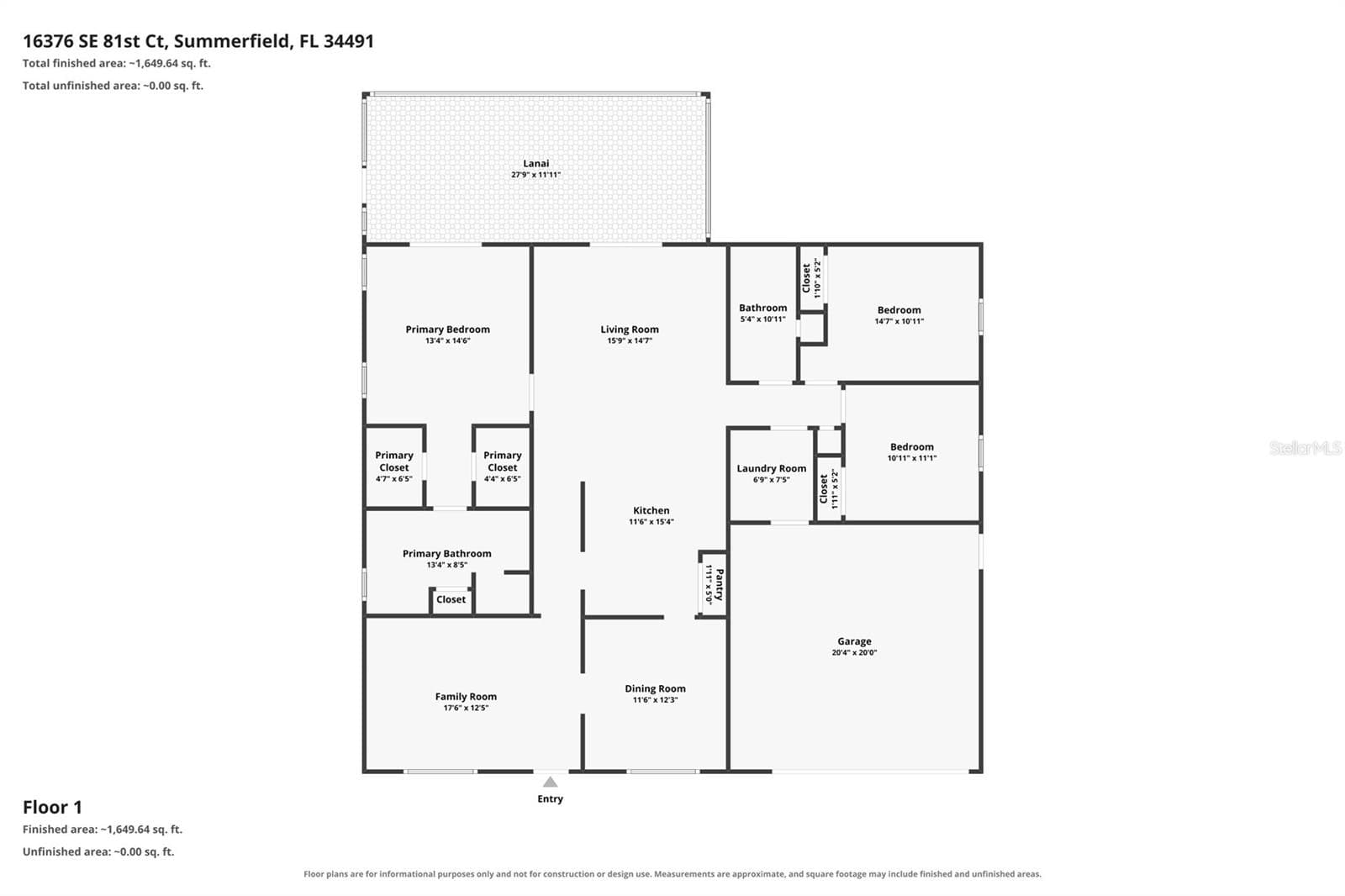 Floor Plan - 16376 SE 81ST CT, SUMMERFIELD