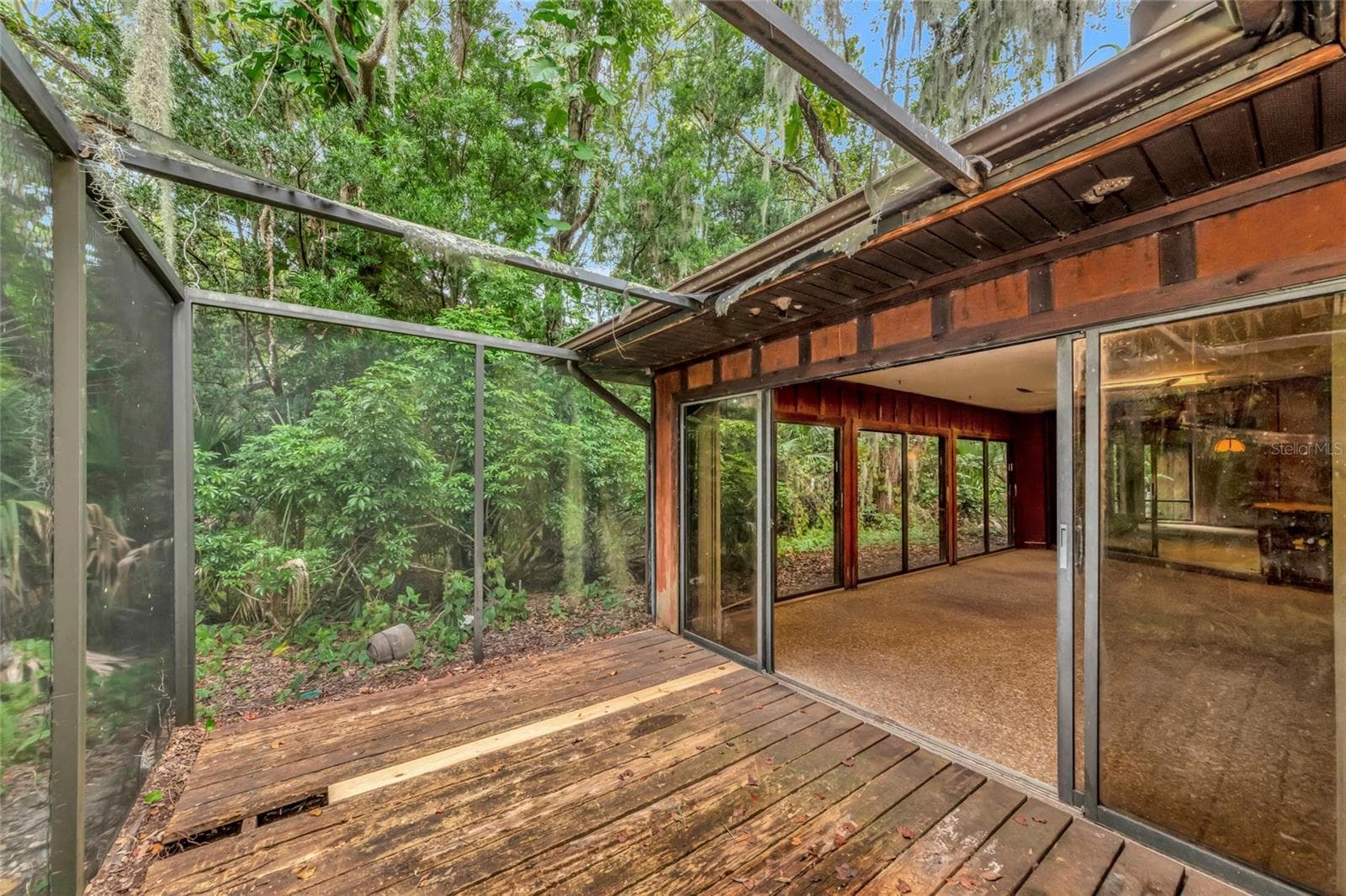 10 x 13 Foot Wood Deck off the Florida Room needs Repair. - 4781 STONE RIDGE TRL, SARASOTA