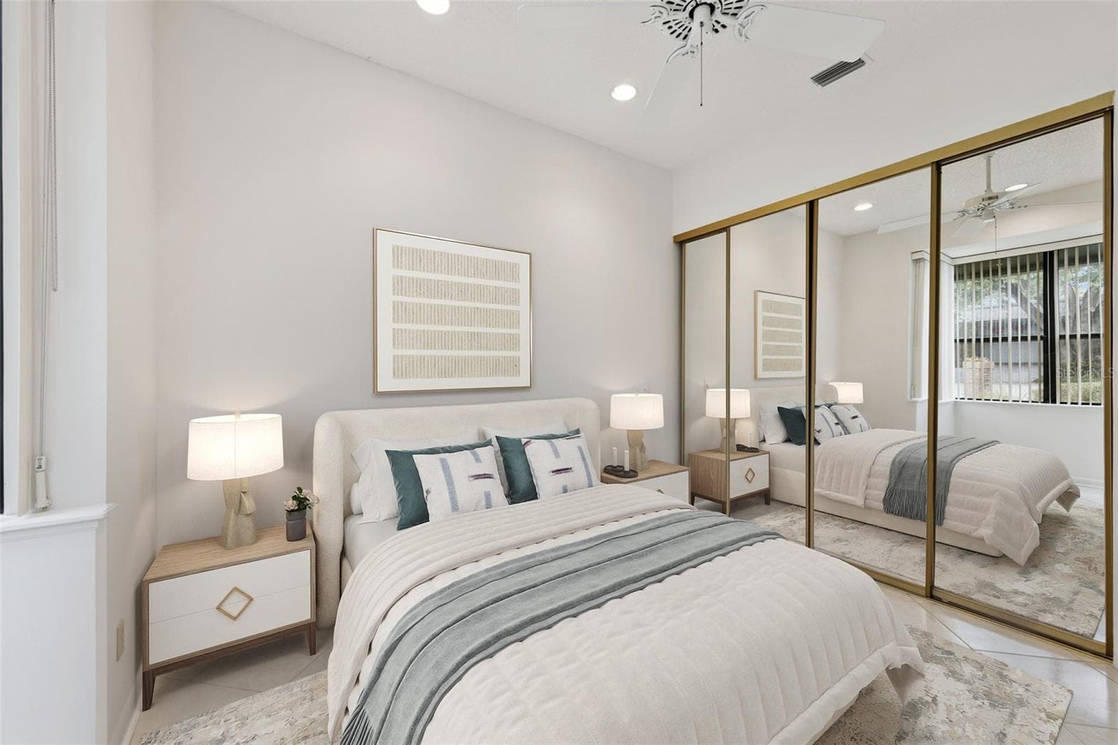 Virtual staged - Downstairs guest bedroom - 221 PINE CONE LN, LONGWOOD