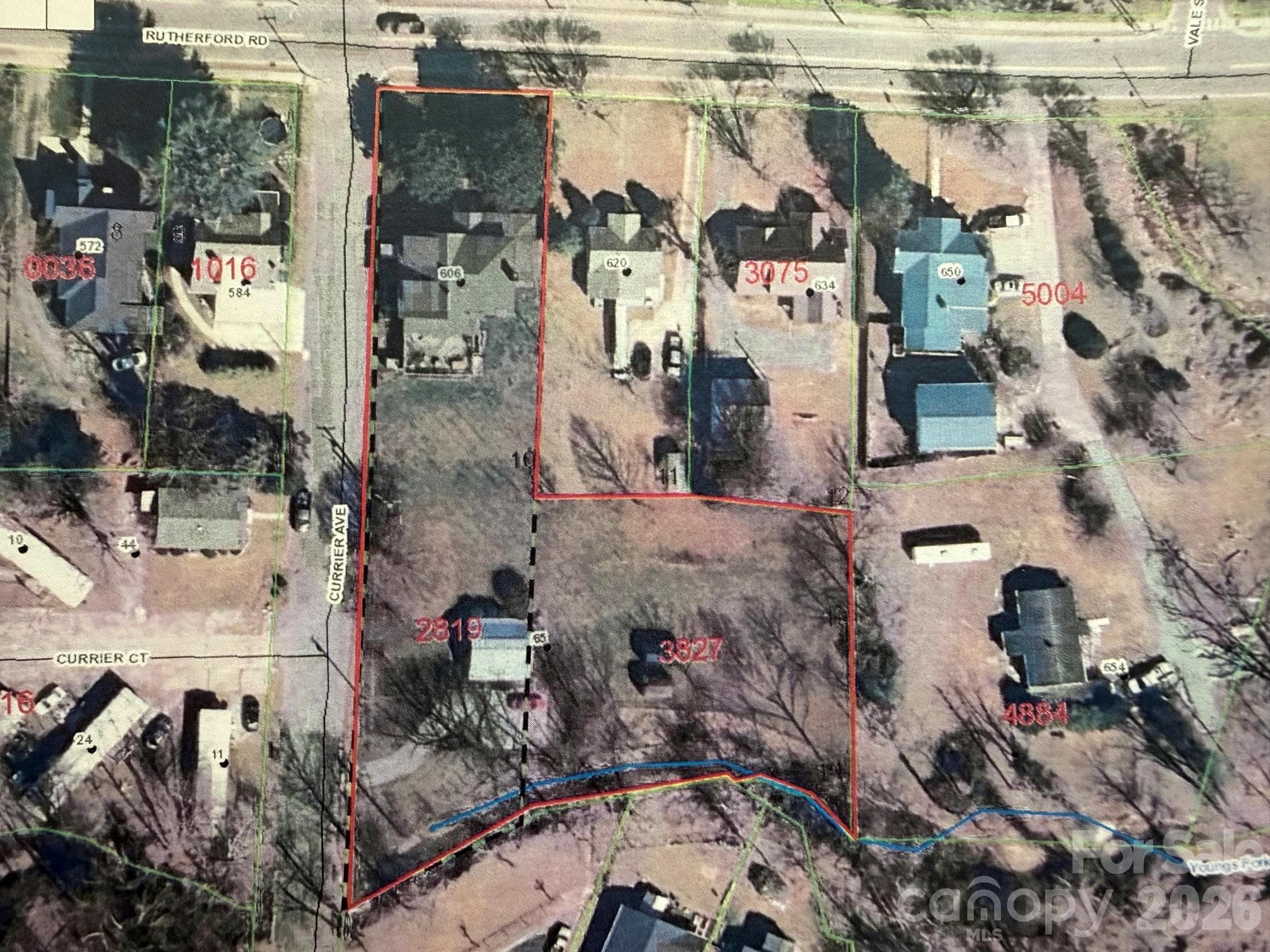 GIS overview of the property - 606 A Rutherford Road, Marion