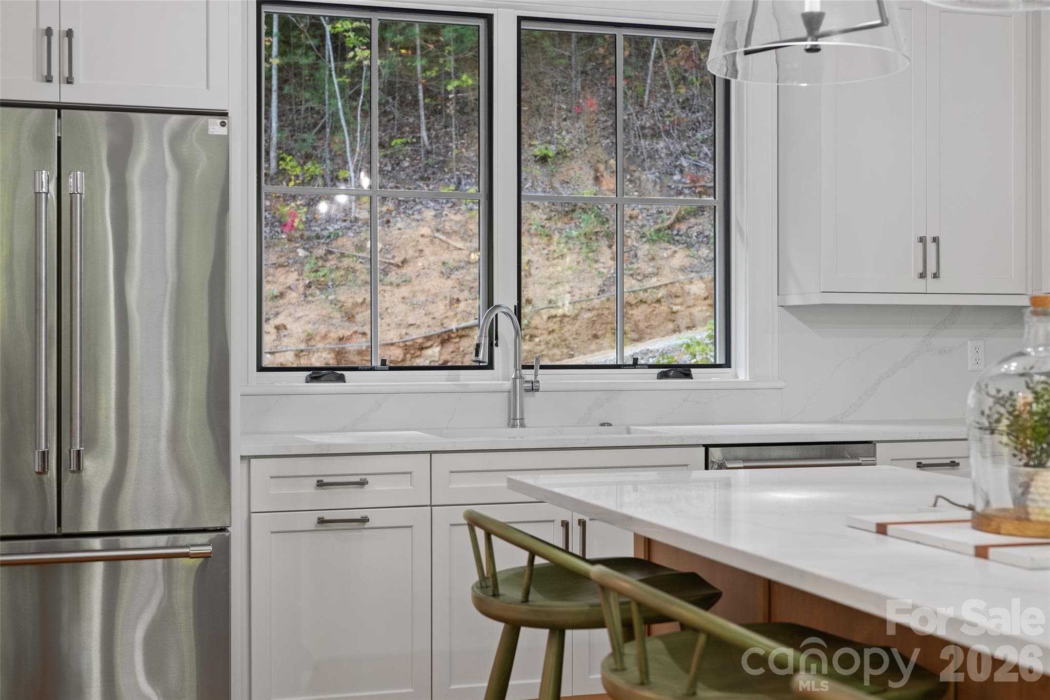Large window in kitchen bringing in natural light - 505 Barrington Drive, Asheville