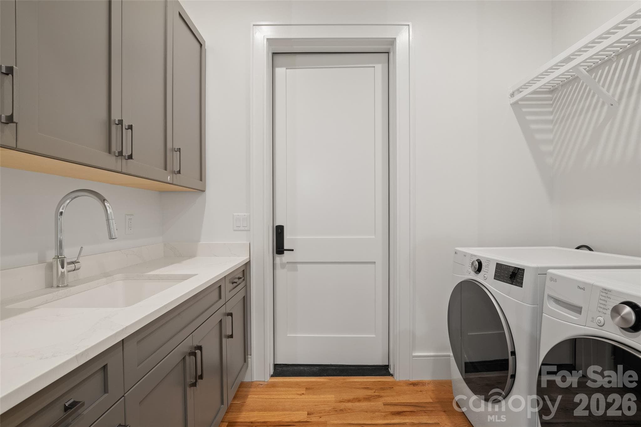Main level laundry complete with washer and dryer - 505 Barrington Drive, Asheville
