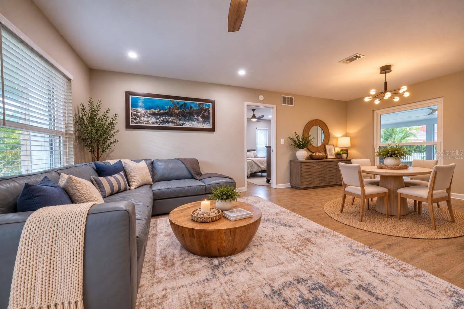 Living RoomVirtually Staged - 6316 5TH AVE NW, BRADENTON