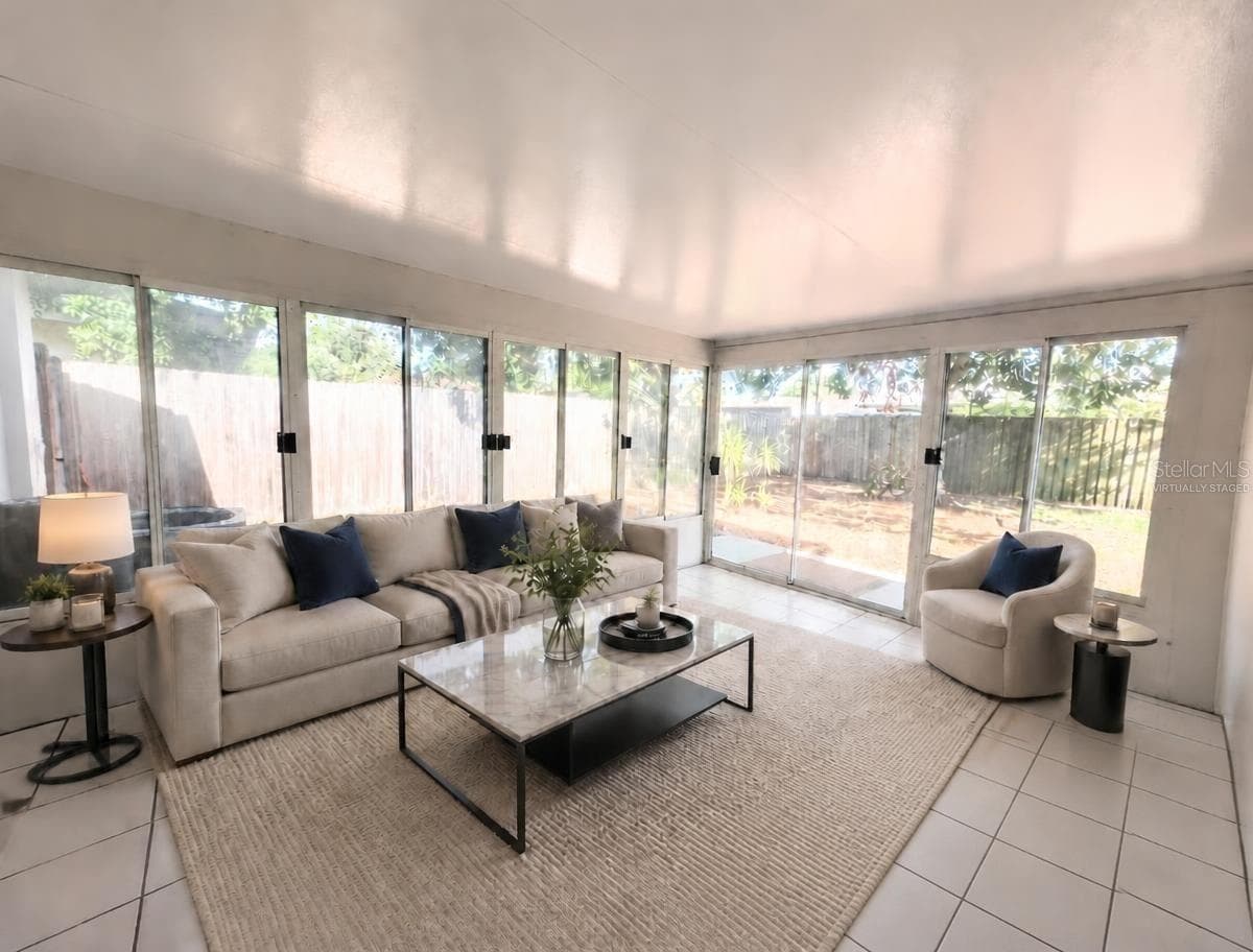 sunroom - virtually staged - 3902 W PAXTON AVE, TAMPA