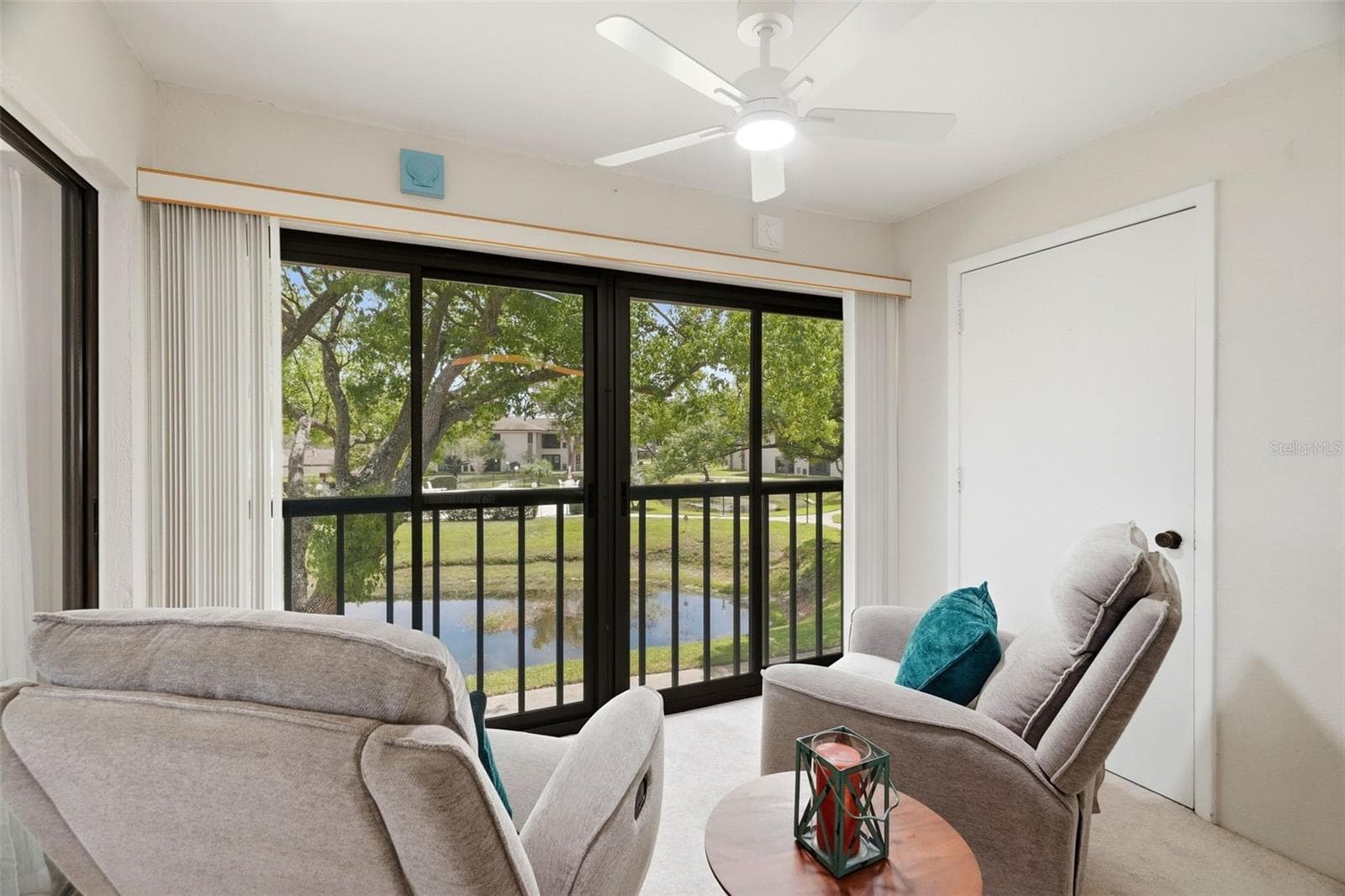 Balcony overlooking pond - 2700 NEBRASKA AVE #2-203, PALM HARBOR