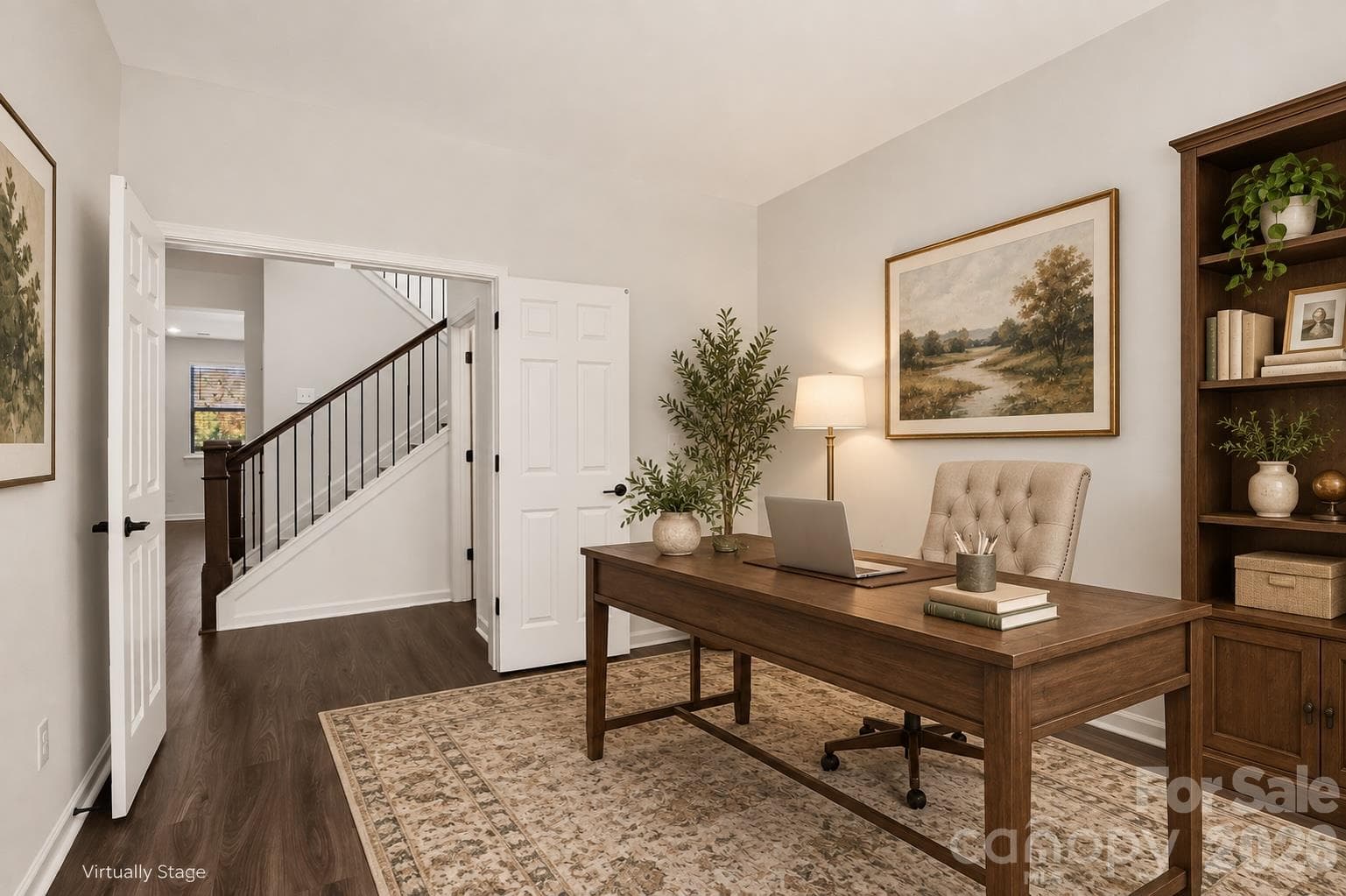 Virtually Staged - Home Office - 12133 Rowan Hill Drive, Huntersville