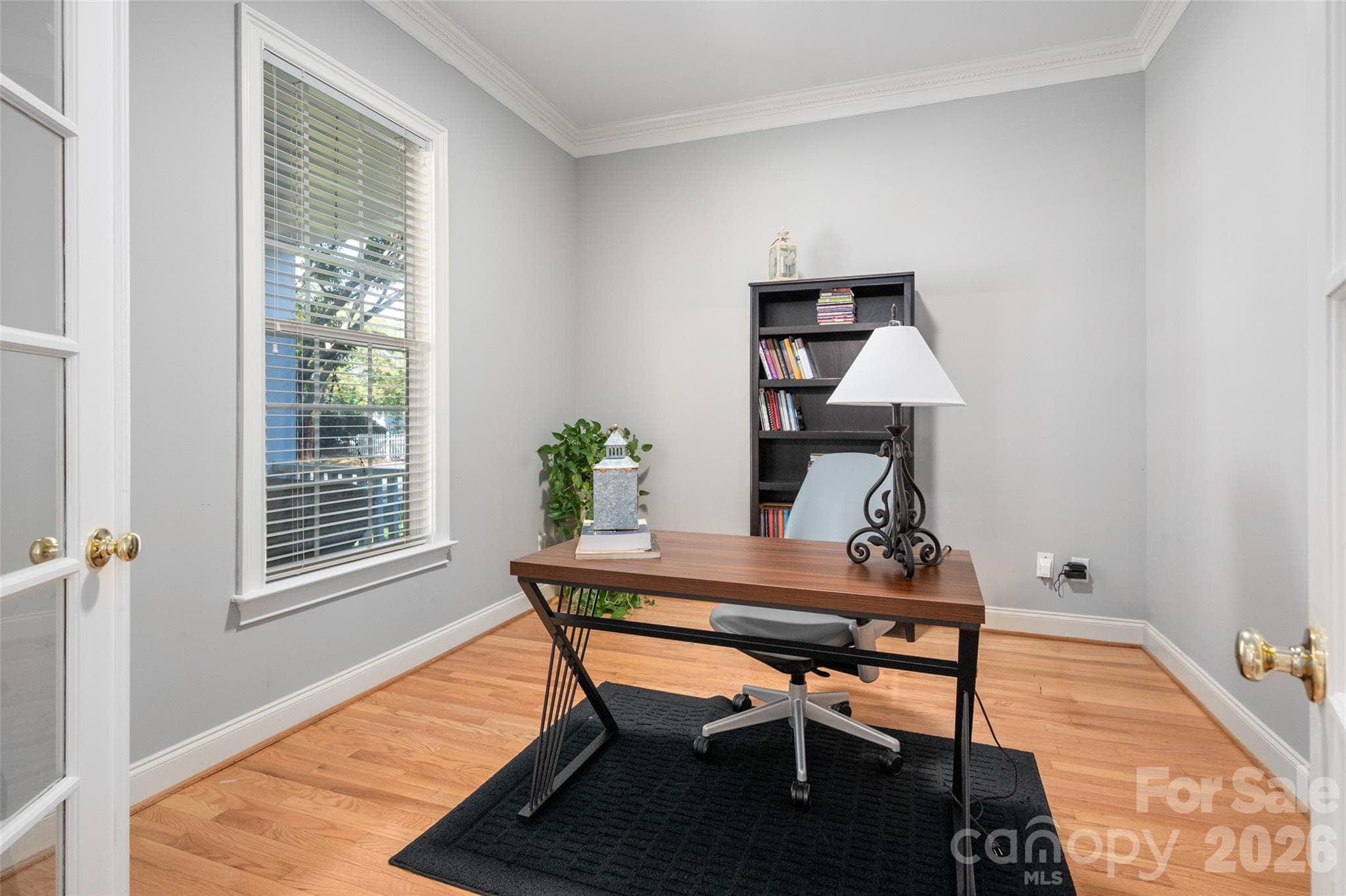 Convenient downstairs office with french doors. - 3004 Ivy Brook Place, Matthews