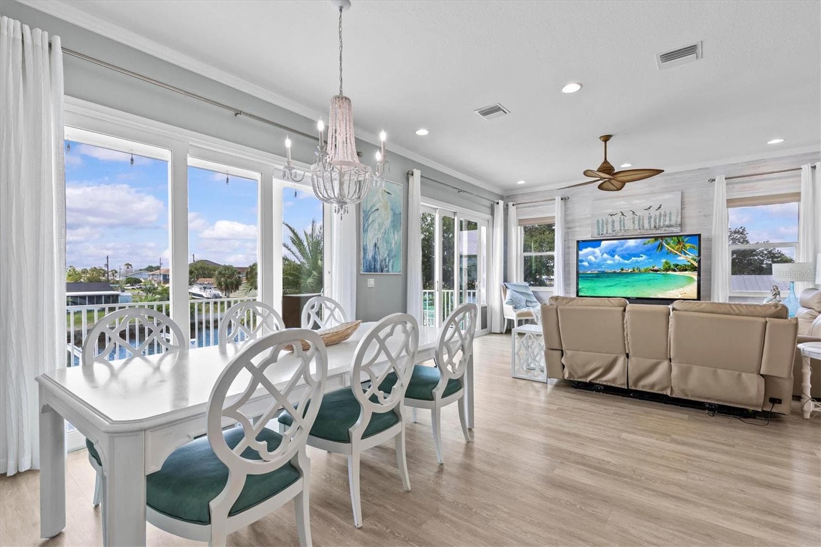 Double Sliding Glass Doors for Natural Light - 4030 GULF COAST DR, HERNANDO BEACH