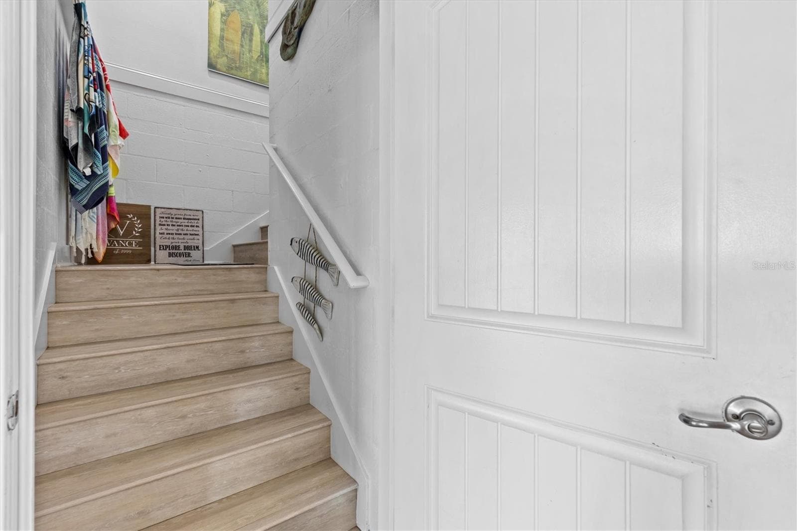 Stairs to Garage - 4030 GULF COAST DR, HERNANDO BEACH