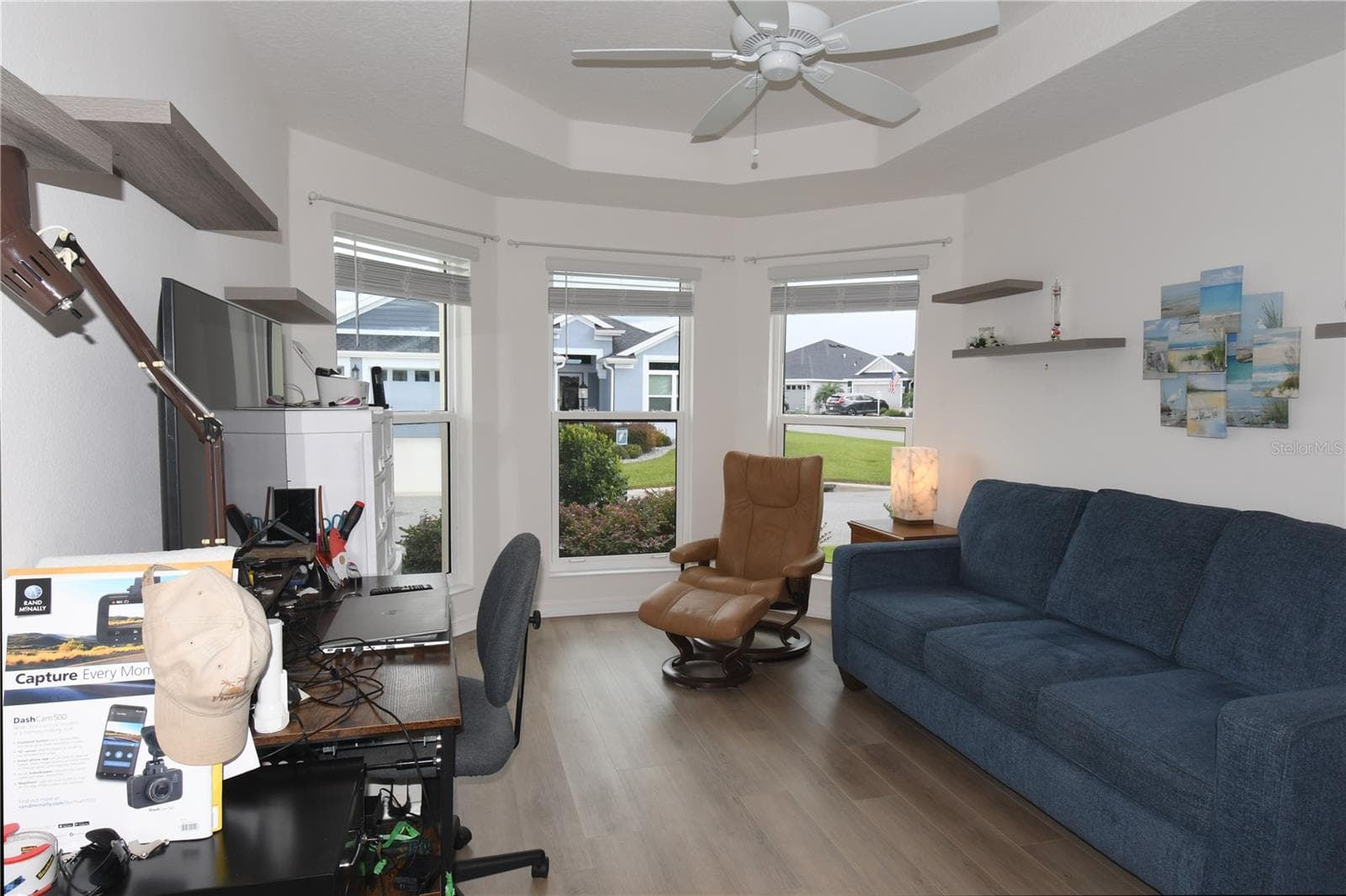 Guest Bedroom #2 with a Bay Window and High End Luxury Vinyl Planking - 4157 COLLERETTE CT, THE VILLAGES