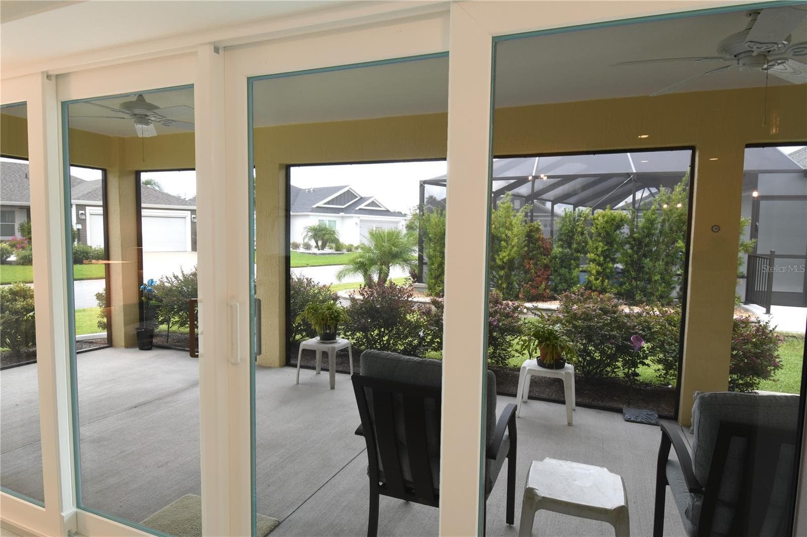 Lanai showing off the Offset of the Home Behind it - 4157 COLLERETTE CT, THE VILLAGES