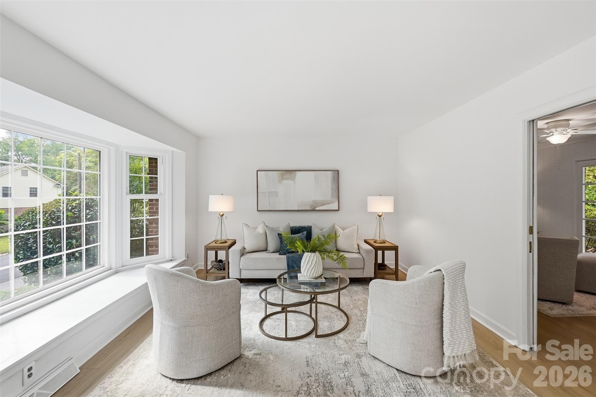 Bay Window in Living Room - 5724 Telfair Road, Charlotte