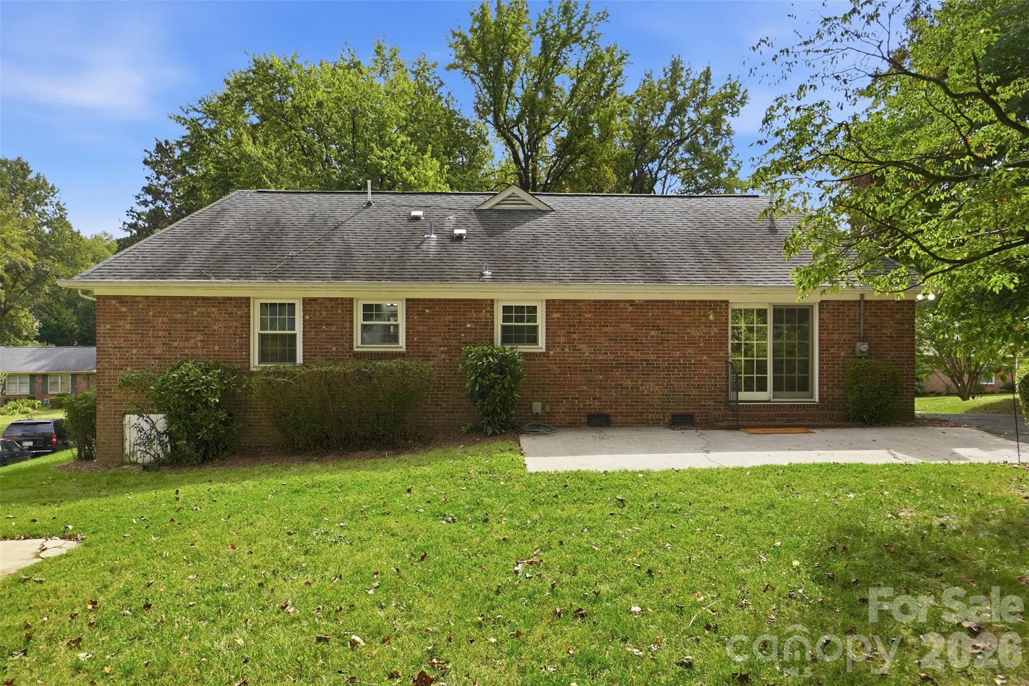 Patio off the family room for entertaining guests - 5724 Telfair Road, Charlotte