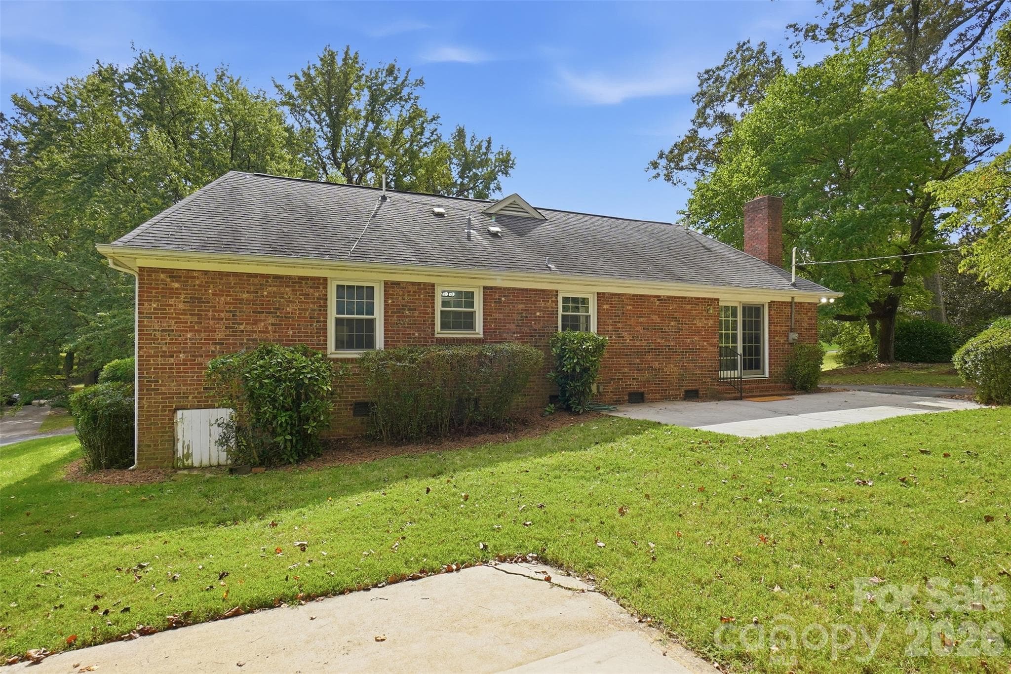 Additional concrete pad for fire pit and additional seating - 5724 Telfair Road, Charlotte