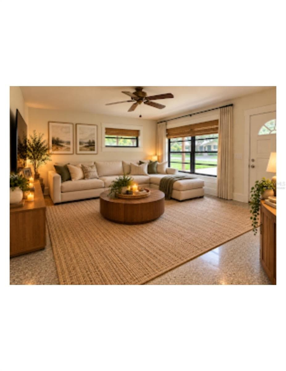 Virtually Staged living room area - 107 OAK ST, ALTAMONTE SPRINGS